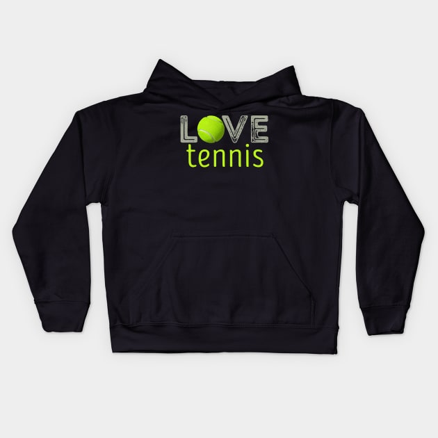 Love Tennis Kids Hoodie by Karonja